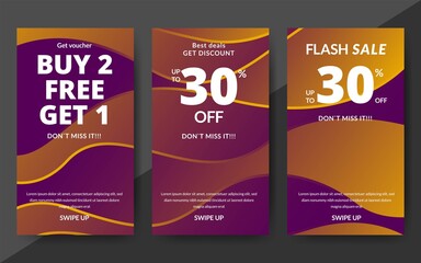 Wall Mural - Flash sale discount banner template promotion, end of season special offer banner, template design for media promotions and social media promo, vector illustration.