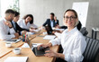© Prostock-studio - Young Businesswoman Sitting At Laptop Having Corporate Meeting In Office