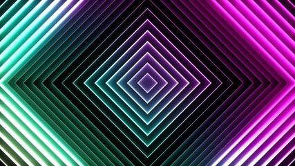 Poster - Abstract neon background of squares. Seamless