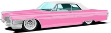 Pink Convertible Car