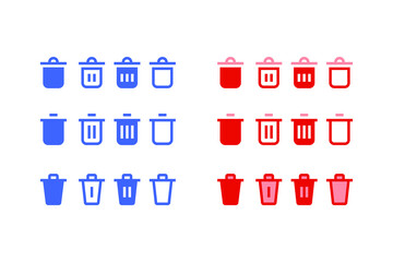 vector delete remove trashbin icon illust design