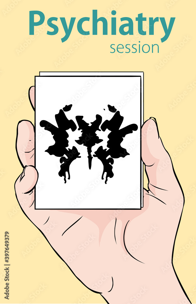 Rorschach inkblot test random vector image stock vector adobe stock