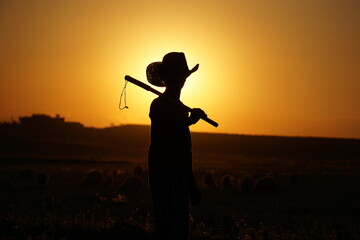 Poster - silhouette of a golfer