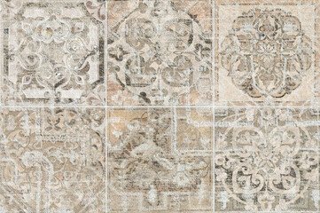 Wall Mural - Digital tile design ceramic wall damask decoration