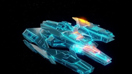 Sticker - Sci Fi Cosmic Fighter Hud Hologram 4k