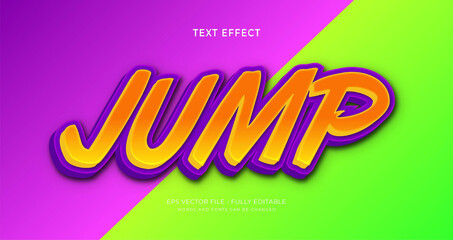 Wall Mural - jump text effect