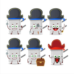 Sticker - Cartoon character of double boiler with various pirates emoticons