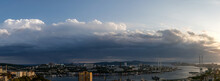 Vladivostok Cityscape At Sunset View.