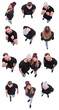 © ASDF - top view. image of modern different young people