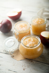 Wall Mural - Homemade apple jam or sauce with spices