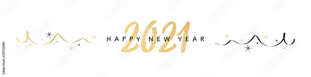 Happy new year 2021 - obrazy, fototapety, plakaty 