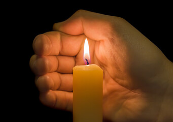 Sticker - Hand and burning candle