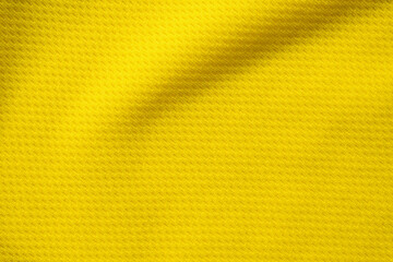 Canvas Print - Yellow sports clothing fabric football shirt jersey texture close up