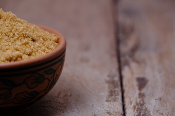 Wall Mural - Brown Sugar in ceramic bowl