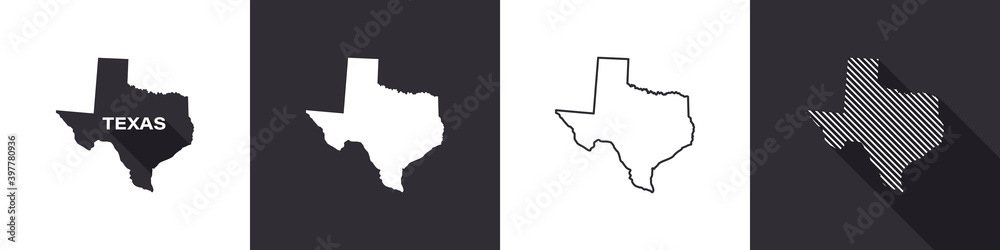 Map of Texas. United States of America Texas. State maps. Vector ...
