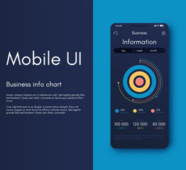 Vector graphics infographics with six options. Template for creating mobile applications, workflow layout, diagram, banner, web design, business reports with 6 steps.