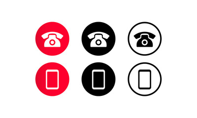 Poster - Phone icon in black. Contact icon. Telephone button. Vector EPS 10. Isolated on white background
