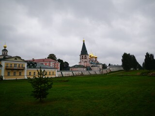 Wall Mural - cloudy day at valday monastery