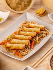 Canvas Print - Vegetable fried spring rolls