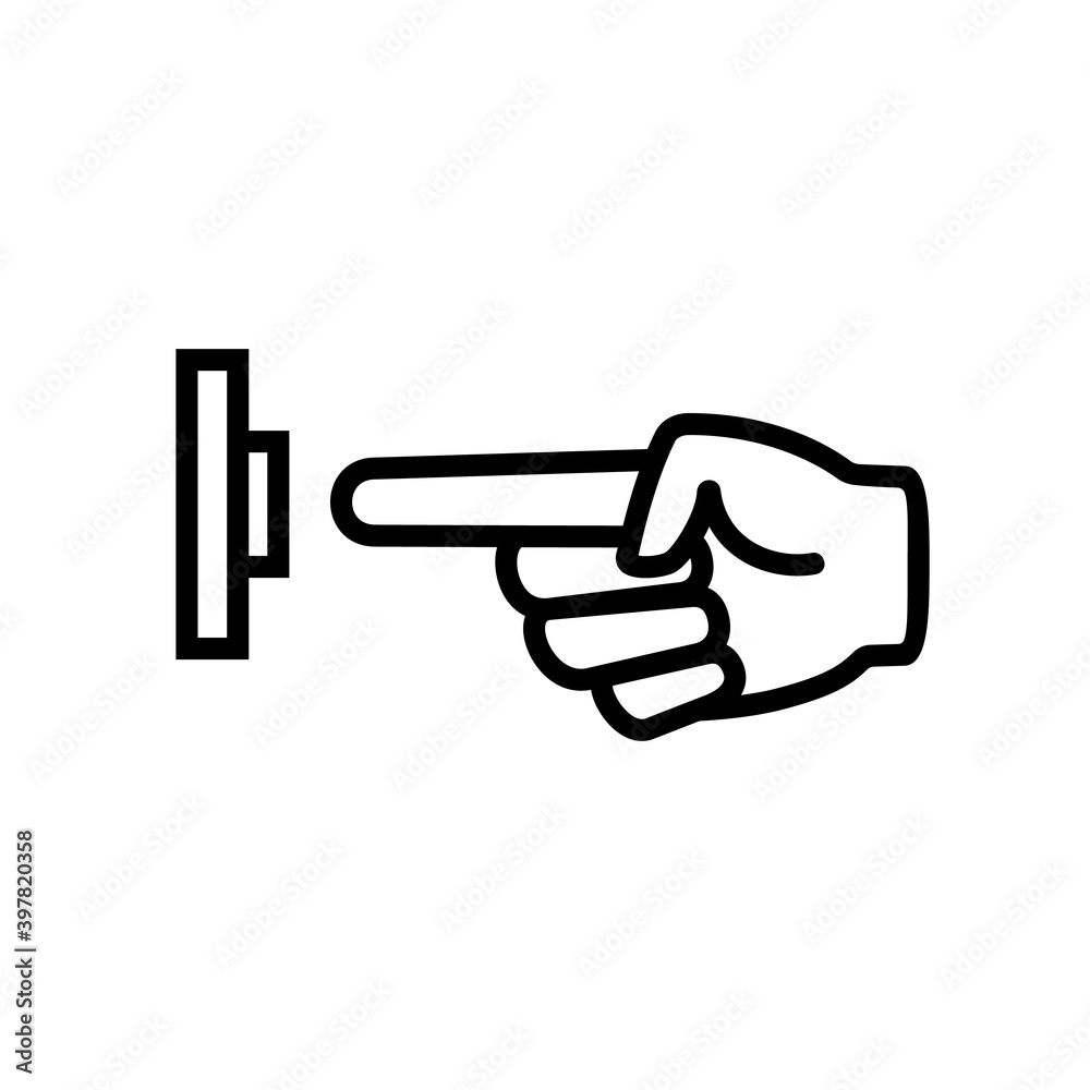 doorbell clipart black and white