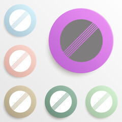Poster - White round road sign end of all restrictions badge color set. Simple glyph, flat vector of web icons for ui and ux, website or mobile application
