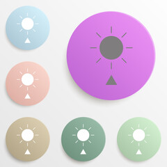 Poster - Sun badge color set. Simple glyph, flat vector of web icons for ui and ux, website or mobile application