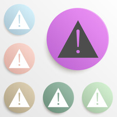 Poster - exclamation mark badge color set. simple glyph, flat vector of web icons for ui and ux, website or m