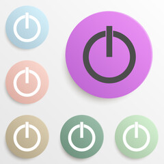 Poster - inclusion mark badge color set. Simple glyph, flat vector of web icons for ui and ux, website or mobile application