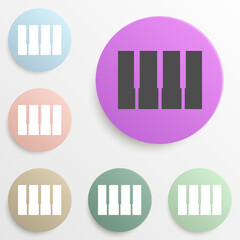 Poster - piano keys badge color set. Simple glyph, flat vector of web icons for ui and ux, website or mobile application