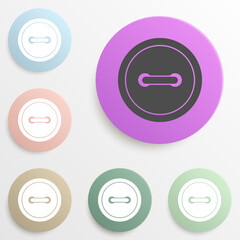 Poster - button badge color set. Simple glyph, flat vector of web icons for ui and ux, website or mobile application