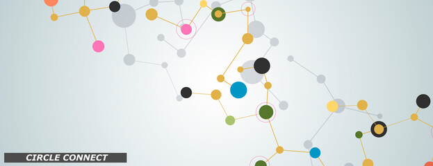Poster - Connectivity elements. Social media concept. Creative vector line symbol. Digital communication. Medical, technology, science background. Creative geometric wallpaper