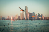 Fototapeta Nowy Jork - View of Abu Dhabi, United Arab Emirates, the capital city of UAE.