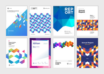 Wall Mural - set of brochure, business plan, annual report, cover design templates. vector illustrations for busi