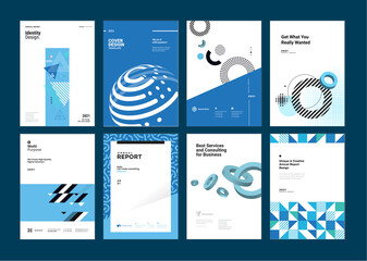Poster - set of brochure, business plan, annual report, cover design templates. vector illustrations for busi