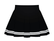 Black Mini Skirt. Vector Illustration