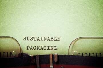 Wall Mural - Sustainable packaging phrase