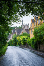Step Back In Time And Visit Castle Combe, Quaint Village With Well Preserved Masonry Houses Dated Back To 13 Century. Castle Combe, A Picturesque Medieval Village In England. UK.