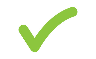 Checkmark tick green icon. Symbol of approval check mark.