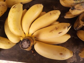 Very sweet fresh yellow banana