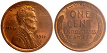 1912 Lincoln Wheat Cent From The Philadelphia Mint