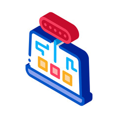 Poster - computer program mistake research icon vector. isometric computer program mistake research sign. color isolated symbol illustration