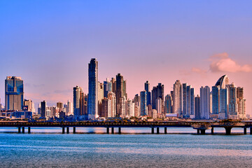 Skyline image of Panama City, Panama in Central America