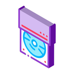 Sticker - optical disc drive color icon vector. isometric optical disc drive sign. color isolated symbol illustration