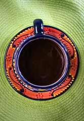 Taza de café artesanía mexicana