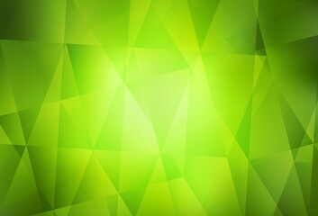 Light Green, Yellow vector polygonal background.