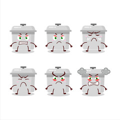 Poster - French oven cartoon character with various angry expressions