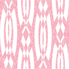 Poster - Pastel pink fabric ikat seamless pattern background
