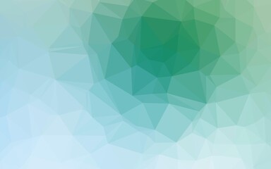 Light Blue, Green vector abstract polygonal layout.