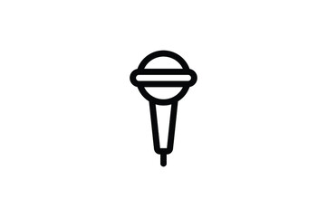 Wall Mural - Auction Outline Icon - Microphone