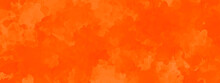 Orange Abstract Acrylic Background With Brush Strokes And Splashes